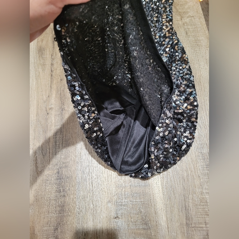 Iris Sparkling Blue Sequin Mini Dress - Picture 9 of 12